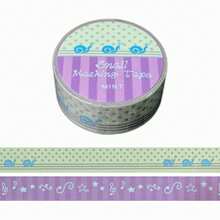 Pita Washi Seri Siput Minimalis, Gulungan Pita Dekoratif Patchwork untuk Dekorasi DIY Perencana, Pola Bintang dan Titik-titik - beraneka warna - View 2