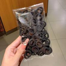 100/300/500pcs/Set Small Women's Rubber Band Hair Ties, Black/Colorful/Coffee High Elasticity Hair Ropes, Multi-Functional Hair Bands And Ponytail Ties, Durable Fashion, Easy To Use, Minimalist Elegant Design, Suitable For Daily Use - Multicolor - View 15