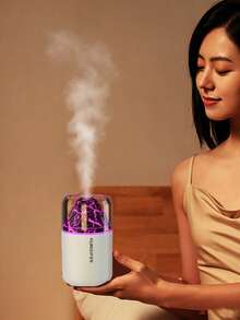 Realistic Volcano Lava Mini Small Humidifier, Seven-Color Ambient Light, Car Aromatherapy Mist Diffuser, Suitable For Bedroom, Living Room, Office, Increase Air Humidity, Relieve Indoor Dryness, Holiday Party, Perfect Holiday And Birthday Gift Choice - Multicolor - View 3