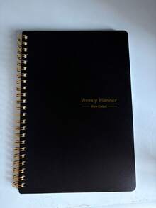 1 Spiral Bound Undated Weekly Planner Notebook With Habit Tracker And Goal Layout, Lightweight Soft Daily Planner Journal, Elegant Office Stationery, Thoughtful Teacher's Day Commemorative Gift, Daily Organization And Holiday Gift - Multicolor - View 11