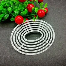 Stitched Edge Nesting Oval Metal Cutting Dies For Scrapbooking Card Making DIY - Oval(11.0*8.7cm) - View 1