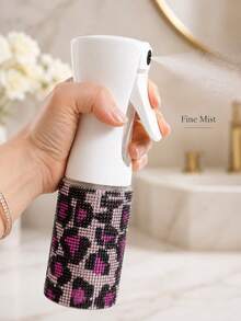 1pc Luxury Spray Bottle, 200ml Capacity, Sparkling Rhinestone Pattern, Minimalist Cylindrical Design, Suitable For Cosmetics, Travel Essentials, Home Cleaning, Hair Accessories, Disinfection, Watering Plants And More - Multicolor - View 14