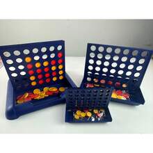 Small Classic Checkers Four-In-A-Row Chess Game, Party Game, Entertaining Game, Multi-Player Competition Game, Connect Four - Multicolor - View 4