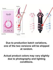 Cute Cat Paw Retractable Curved Blade, Multi-Function Pocket Knife And Bag Opener, Non-Slip Handle Mini Portable Box Cutter With Hanging Hole, Home Daily Express Parcel Craft Cutting Tool, Suitable For Students, Office Workers, Cute Gift Lovers, Teacher Gifts, Back To School Season - Multicolor - View 9