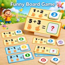 10pcs Finger Counting Math Learning Cards Matching Desktop Game, Birthday Christmas Easter Party Small Gift Box, Holiday Gift, Prank Toy, Party Interactive Educational Early Learning Toy - Multicolor - View 3
