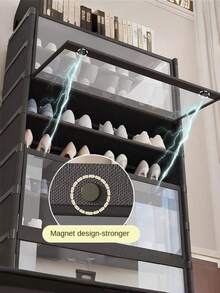 Large Freestanding Transparent Dust-Proof Shoe Rack - Multi-Layer Shoe Storage Box With Durable Metal Structure, Holds Multiple Pairs, Suitable For Entryway, Hallway, Living Room, Bedroom Storage Display Cabinet, Shoe Storage Organizer, Holiday Storage, Birthday Gift - Multicolor - View 9