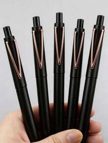 Pulpen Gel Tekan dengan Klip Logam Berbentuk V, Tebal, Pulpen untuk Tanda Tangan Bisnis - Beraneka warna - View 4