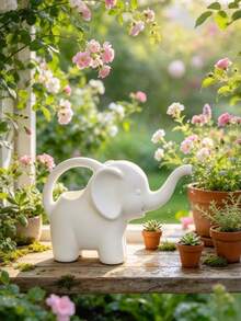 1 pieza Regadera con forma de elefante, maceta para regar plantas del hogar, decoración artística del hogar, accesorio de jardinería, regalo exquisito, adorno de balcón - Elefante - Ver 10