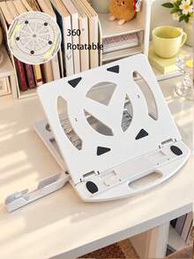 Modern Minimalist Plastic Folding Laptop Stand, Adjustable Height Portable Computer Holder With Hollow Panel And Non-Slip Pads, Compact Laptop Desktop Stand For Work, Study, Home Office, Back To School, Thanksgiving, Christmas, Autumn/Winter - One Size - View 12