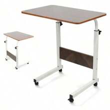 Roller Computer Table - Light Brown - View 11
