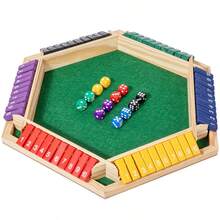 Classic Shut The Box Game Wooden Math Dice Board Game 2-6 Players,Table Games For Family Night Classroom Travel, Gifts For Group Kid Adult Senior - Multicolor - View 10