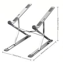 Metal Dual-Layer Laptop Stand, Foldable Portable Height Adjustable Laptop Riser, Ergonomic Heat Dissipation Elevated Base, Suitable For 10-15 Inch Laptops - New Arrival - View 7