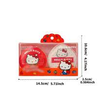 Miniso 2pcs Hello Kitty Jumbo Size Cotton Candy Texture Makeup Sponge Puff With Storage Box, Soft & Skin-Friendly, Quick Makeup Application Tool (1pc) - Red - View 10