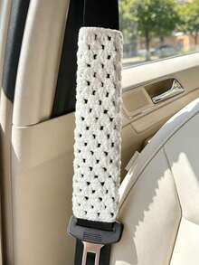 1PC Woven Car Seat Belt Shoulder Pad Cover, Personalized Handmade Crochet Shoulder Guard - Shoulder Pads - View 11