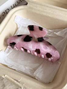 3件/1件 女款 9.5cm/3.74in 棕色白色粉色豹紋髮夾 輕量塑料髮夾 時尚百搭 高端優雅 極簡風格 純色髮爪 浴室髮飾 適合日常穿著 出行 休閒派對 通勤 海灘度假 髮型馬尾 髮圈 髮髻 洗臉 洗澡 化妝 穿搭配飾 髮飾 髮夾 - 彩色 - 查看 5