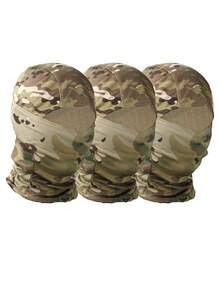 1/2/3pcs Camouflage Balaclava Ski Mask Unisex, UV Protection, Suitable For Military Tactical, Cycling, Hunting, Snowboarding - A - View 5
