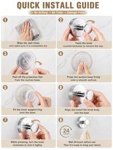 1pc Strong Vacuum Suction Cup Hook, Suitable For Bathroom, Silicone Material, Detachable Adhesive Suction Cup Bracket, Window Suction Cup With Hook, Adhesive Wall Hook, Self-Adhesive Hook, Towel Rack, Door Bag Hook - Multicolor - View 10