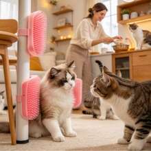 1pc Pet Cat Dog Grooming Cleaning Brush, Cat Itch Relief Scratching Brush - Multicolor - View 5