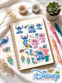 50PCS/150PCS Disney Stitch Mickey Mouse Stickers, PVC Waterproof Cute Cartoon Decals, Self-Adhesive Colorful Stickers For Phone Case Laptop Notebook, School Office Supplies, Scrapbook, Planner, Journal, DIY Crafts, Party Decor, Gift Sealing - Multicolor - View 2
