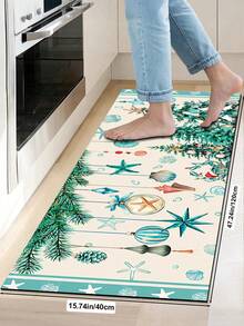 1/2 buah Karpet Dekorasi Dapur Natal, Karpet dan Alas Dapur Musim Dingin, Aksesori Dapur Anti Selip, Dapat Dicuci, Menyerap Air, Alas Dekoratif, Hadiah Liburan Natal! - MultiWarna - View 13