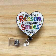 Retractable D Card Holder Reel With Cute Cartoon Design, Nurse Hospital Badge Holder Office Lanyard 1pc - X967 - View 1