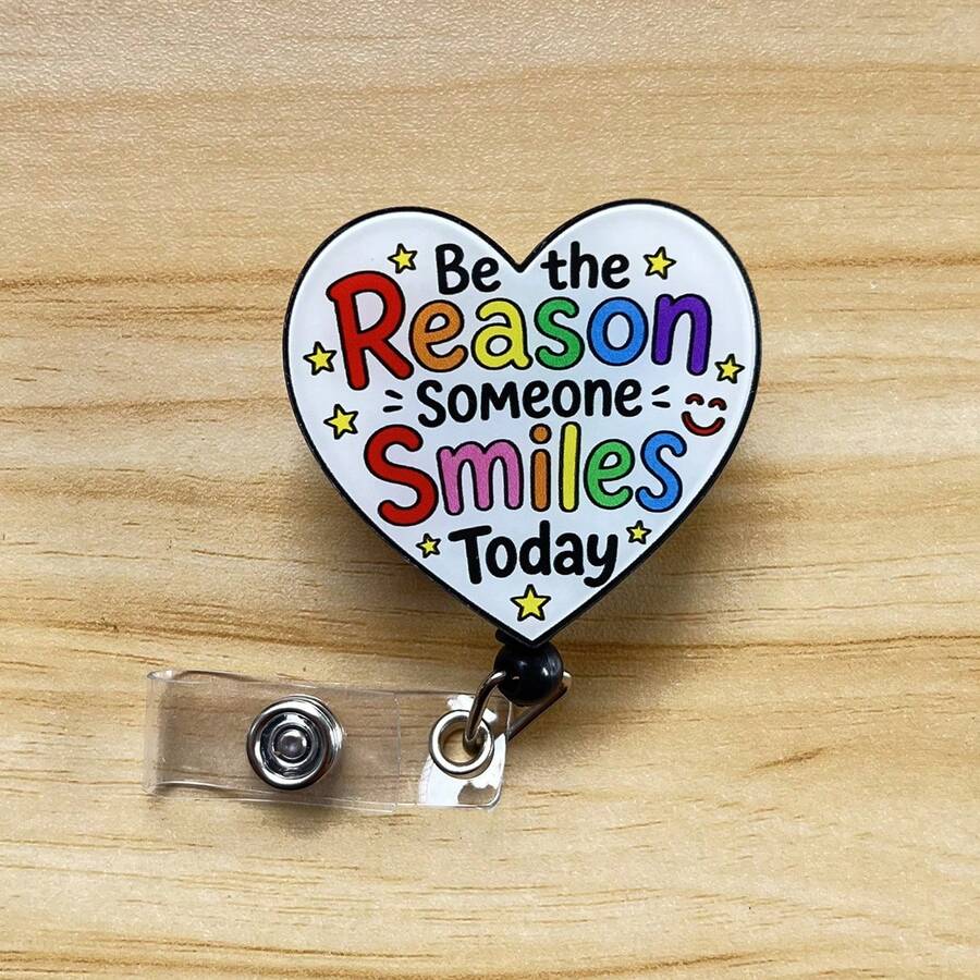 Retractable D Card Holder Reel With Cute Cartoon Design, Nurse Hospital Badge Holder Office Lanyard 1pc - X967 - View 1