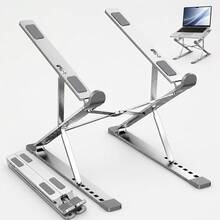Metal Dual-Layer Laptop Stand, Foldable Portable Height Adjustable Laptop Riser, Ergonomic Heat Dissipation Elevated Base, Suitable For 10-15 Inch Laptops - New Arrival - View 2