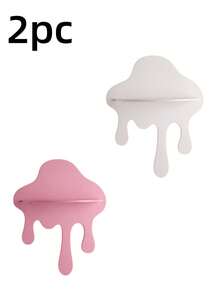 1pc/2pcs/4pcs Creative Cloud Shaped Wall-Mounted Storage Rack, Plastic Storage Rack, Suitable For Home Living Room Bathroom Kitchen Bedroom, No Drilling Required For Installation, Housewarming Gift, Wedding Favor, Home Decor, Women's Gift, Halloween Decoration (Black, White, Green, Pink) - Multicolor - View 20