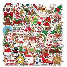 50Pcs Waterproof Christmas Story Journal Stickers, Easy Peel No Residue Decals, Exquisite Holiday Decor, Create Warm Festive Atmosphere, Christmas Gift Decor, Random Style & Package - Multicolor - View 5