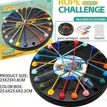 Rope Untie Challenge Puzzle Game, Colorful String Logic Toy, Brain Teaser Fidget Game For Teens & Adults, Family Party Game, Classroom Activity, Office Desk Toy, Birthday Gift, Christmas Gift, Halloween Gift, Back To School - Multicolor - View 6