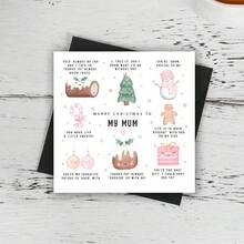 Fun Mum Christmas Card - Christmas Card For Mum - Fun Christmas Card Mum - Meaningful Christmas Card For Her - Mum Christmas Keepsake - Multicolor - View 6