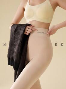 MOIRÉALLURE 1Pair FLEECE-LINED TIGHTS For Daily Life - Clear - View 2