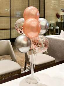 1/2件組可重複使用透明氣球架套組，適用慶祝活動與各種場合，可用於生日、派對、婚禮裝飾（不含氣球） - A - 查看 8