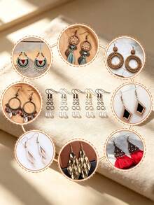 1 Box 100pcs Mixed Color Hypoallergenic Earring Hooks, 1000pcs Open Jump Rings, 200pcs Earring Backs Jewelry Making Set - 15-compartment Ear Hook Accessory Set - View 4