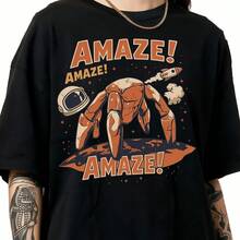 Amaze Rocket Rocky Project Hail Mary T-Shirt, Retro Science Fiction Alien Graphic Tee For Book Lovers - Black - View 1