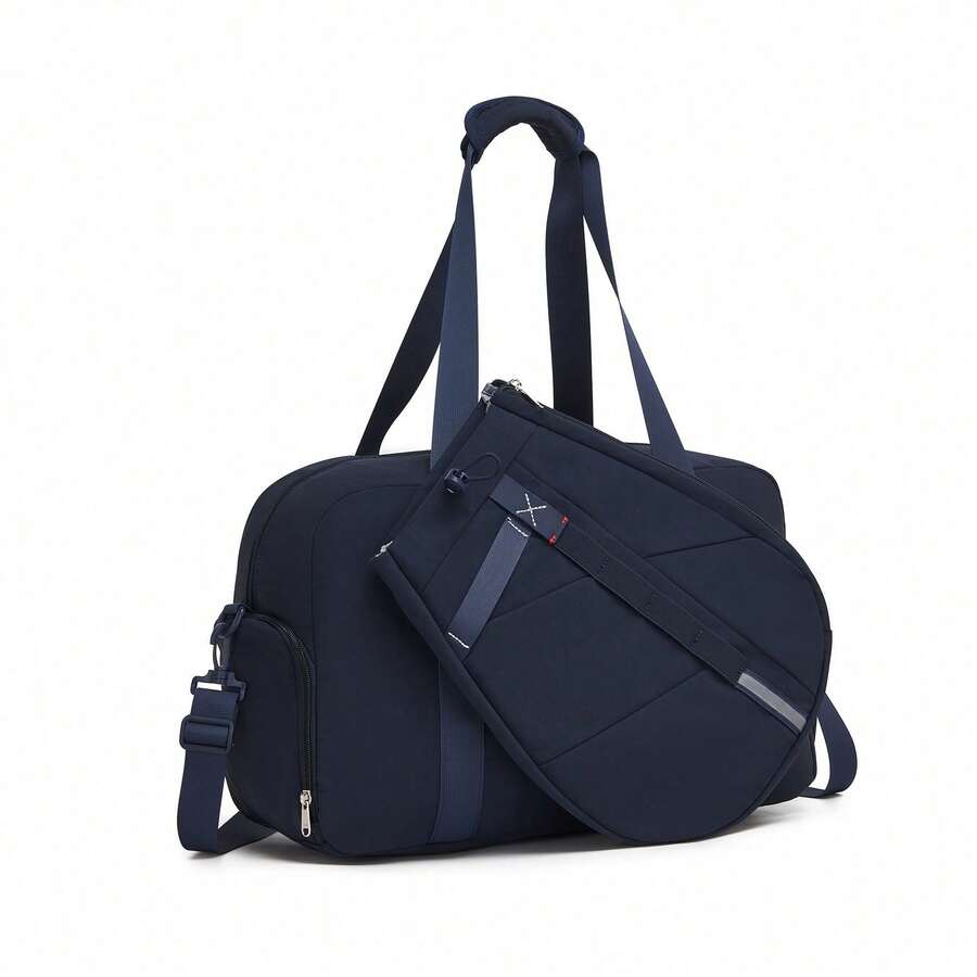 25L Tennis Racket Bag Medium Sports Duffel With Detachable Racket Sleeve Multi Pocket Gym Travel Bag For Adults Tennis Badminton Pickleball Unisex - marineblau - Übersicht 1