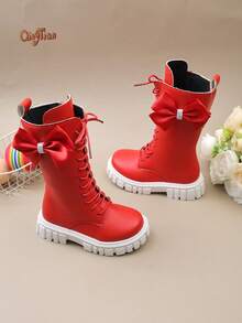 Children's Casual Boots, Versatile For Daily Wear - Red - View 1