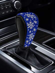 Shiny Rhinestone Car Gear Shift Knob Cover, Crystal Rhinestone Car Gear Shift Knob Decoration, Upgraded New Color, Leopard Print Rhinestone Gear Shift Knob - A - View 23
