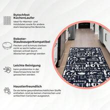 Chilai Home Washable Kitchen Rug, Non Slip Runner Rug, Modern Kitchen Carpet, Soft Runner Rug Kithcen, Made In Türkiye, Kitchen Runner Rug - White - View 4