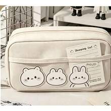 Minimalist Volcano-Shaped Pencil Case, 180° Flat Lay Open; Transparent Visible, Large Capacity Multi-Layer Zippered Compartments For Organized Storage, Desktop Standing Design; Can Store Pencils, Erasers, Notebooks, Tape, Rulers And Other Stationery; Suitable For Students, Office Workers, Unisex, Great Gift For Back To School. - Sets - View 4
