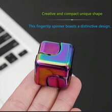 1pc Alloy Square , Sturdy Metal Square Rotating Toy, Perfect Gift, Christmas Gift, Halloween Gift - Multicolor - View 2