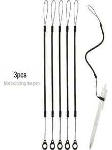 1/3pcs Pen Lanyard Set, Elastic Rope With Silicone Ring, Retractable Pen Clip, Clipboard Pen Lanyard, Tablet Pen Clip, Anti-Loss Pen Lanyard, Can Fix Pen Clip On Screen, Practical Anti-Loss Tool For Office And Study - Set - View 1