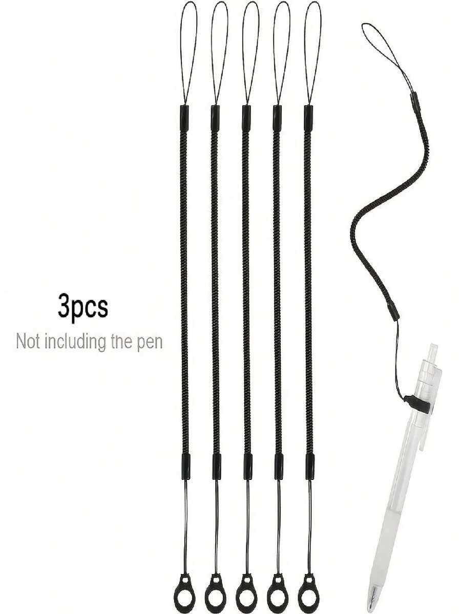 1/3pcs Pen Lanyard Set, Elastic Rope With Silicone Ring, Retractable Pen Clip, Clipboard Pen Lanyard, Tablet Pen Clip, Anti-Loss Pen Lanyard, Can Fix Pen Clip On Screen, Practical Anti-Loss Tool For Office And Study - Set - View 1