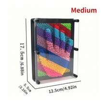 1pc Rainbow 3D Pin Art Toy, DIY Sensory Handprint Pin Board, Perfect Gift, 3D Clone Hand Mold - Rainbow Color, Creative Pin Art & Handmade Craft, Suitable For Artists, Craft Enthusiasts And Young Makers, Unique, Personalized And Fun, Own Your Rainbow Handprint Masterpiece, Pin Color Randomly Shipped - Multicolor - View 16