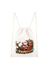 Christmas Drawstring Backpack With Theme, Unique Christmas Gift Pouch.Drawstring Backpack,Sports/Gym/Travel Bag,Versatile Daily Carryall - Multicolor - View 12
