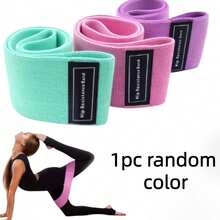 1pc Random Color Knitted Hip Resistance Band Set, Leg Strength Training Yoga Pilates Accessory, Home Fitness Equipment - A - View 11