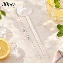 10/30/50/100PCS Acrylic Transparent Customized Pattern Stir Sticks, Photo Logo Beverage Stirrers, Party Cocktail Decor Sticks, Birthday Wedding Souvenirs, Personalized Customization - Multicolor - View 6