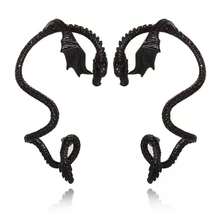 1/2pcs Bohemian Winged Dragon Earrings, Elf Costume Accessories, Cosplay Props, Gothic Vintage Earrings, Party Makeup And Dance, And Daily Wear. - Multicolor - View 11