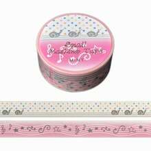 Pita Washi Seri Siput Minimalis, Gulungan Pita Dekoratif Patchwork untuk Dekorasi DIY Perencana, Pola Bintang dan Titik-titik - beraneka warna - View 10