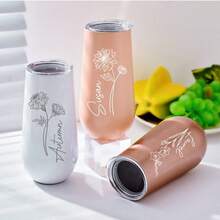 Personalized Coffee Mug With Lid, Stainless Steel Water Cup, Engraved Name Cup, Bridesmaid Invitation Gift, Bridal Shower Gift, Travel Mug - Multi-color 2 - View 5